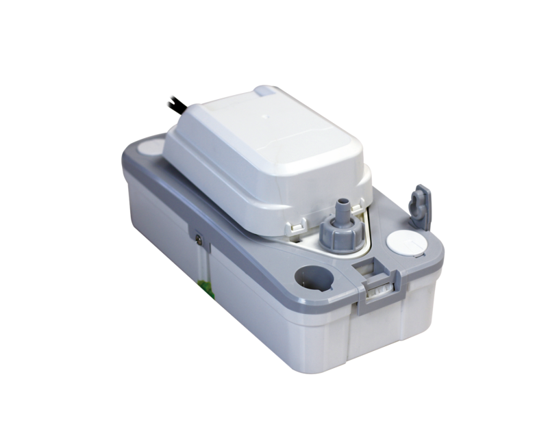 The Aspen Endurance Boiler Condensate Removal Pump with 550 L/h max flow, 5.5m max head, stainless steel motor shaft, and IP24 protection is shown from an angled front view.