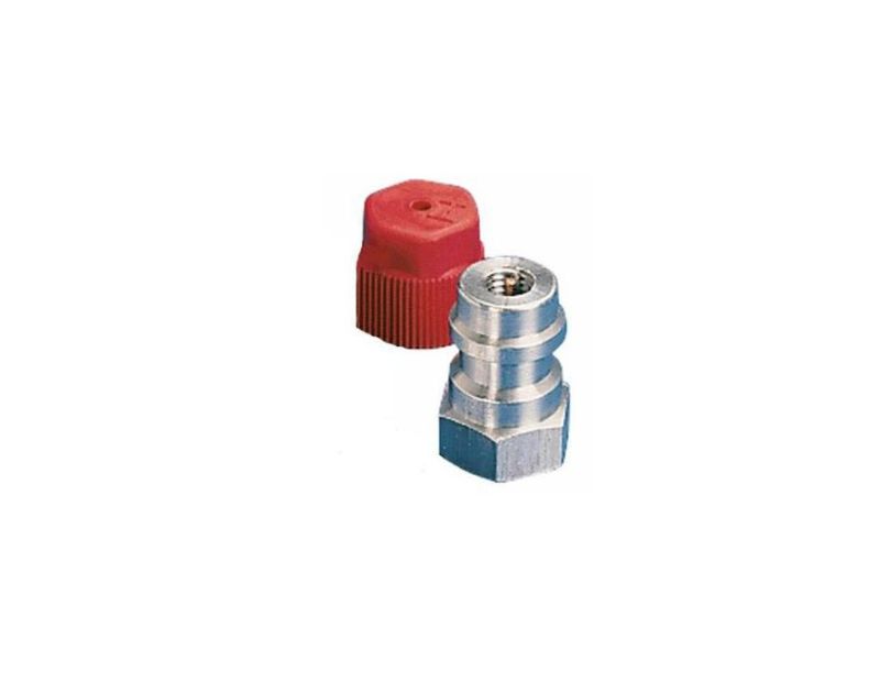 Mastercool Straight Adapter with Valve Core High Side 1/4” (7/16”-20) x 16mm Mastercool Straight Adapter with Valve Core High Side 1/4” (7/16”-20) x 16mm