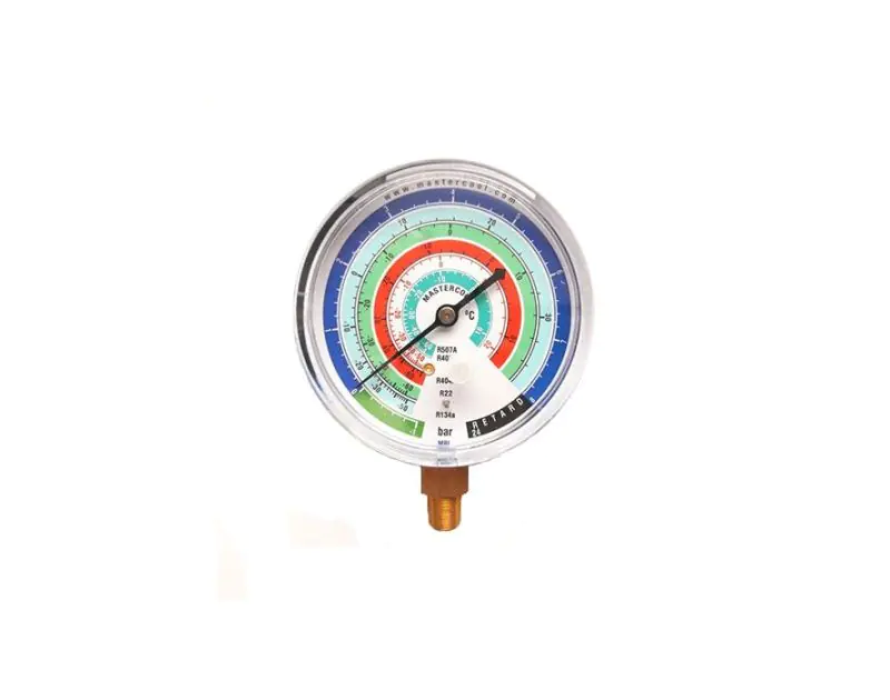 Mastercool MBL Gauge 80mm Low Pressure Bar/C R22-134a-404/7-507 Mastercool MBL Gauge 80mm Low Pressure Bar/C R22-134a-404/7-507