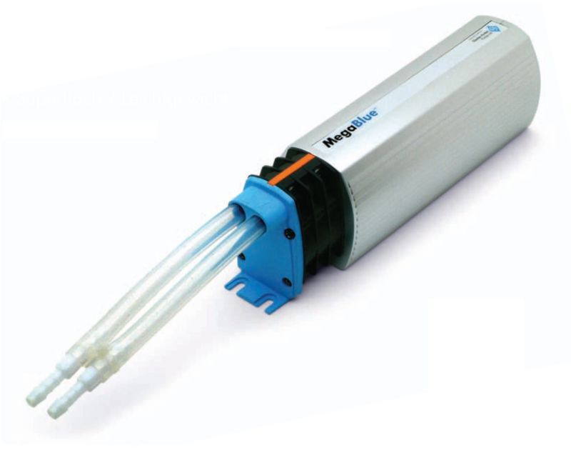 This silver Blue Diamond MegaBlue X87-813 Condensate Pump has a blue sensor attachment and clear tubing extending from the sensor. It is designed for air conditioning and refrigeration systems. This silver Blue Diamond MegaBlue X87-813 Condensate Pump has a blue sensor attachment and clear tubing extending from the sensor. It is designed for air conditioning and refrigeration systems.