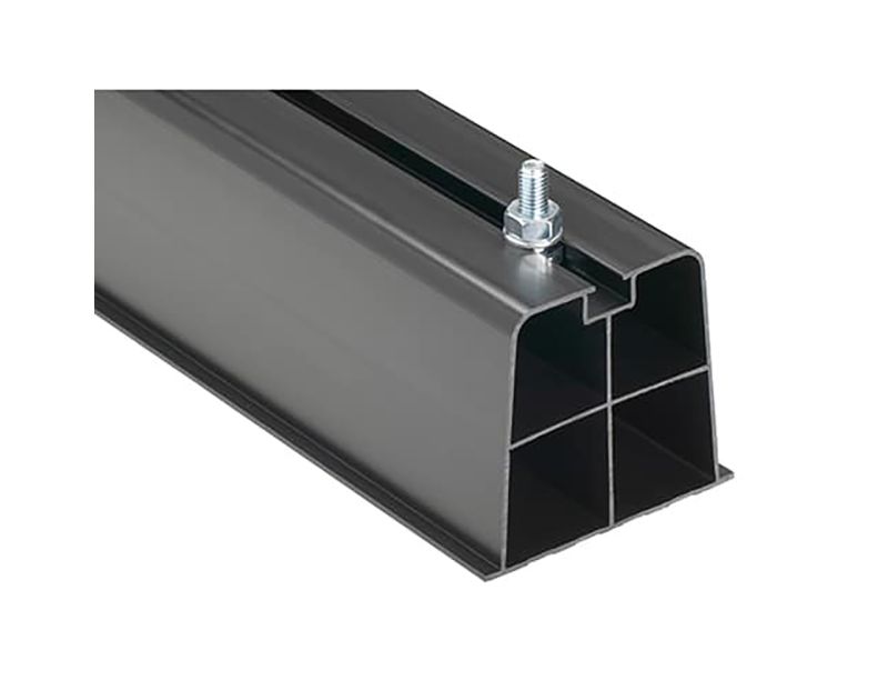 DiversiTech Universal Condensate Drain Pan Mounting Block, a black high-impact ABS plastic base with pre-drilled holes, is designed for secure air conditioning unit installation and displayed against a white background. DiversiTech Universal Condensate Drain Pan Mounting Block, a black high-impact ABS plastic base with pre-drilled holes, is designed for secure air conditioning unit installation and displayed against a white background.