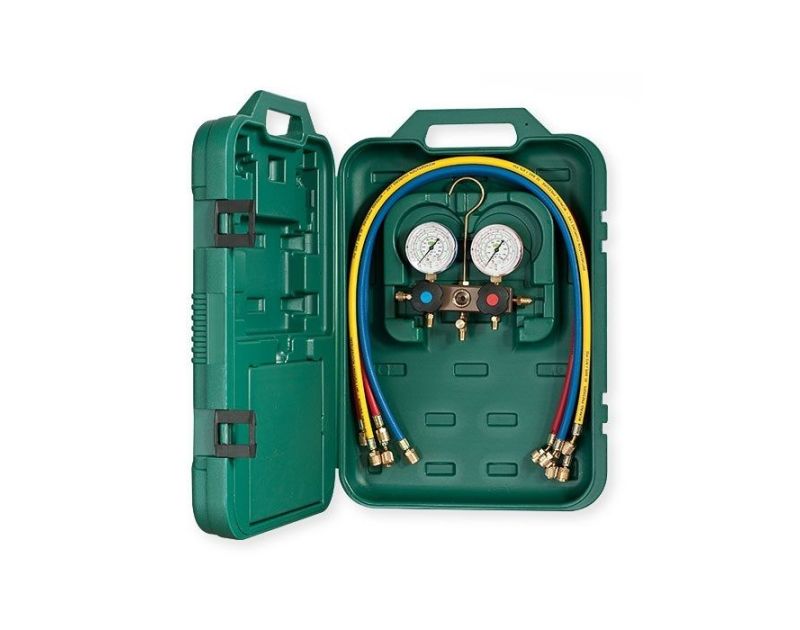 Refco Air Conditioning Manifold Set Including Lines R22 R410a & R407C Refco Air Conditioning Manifold Set Including Lines R22 R410a & R407C