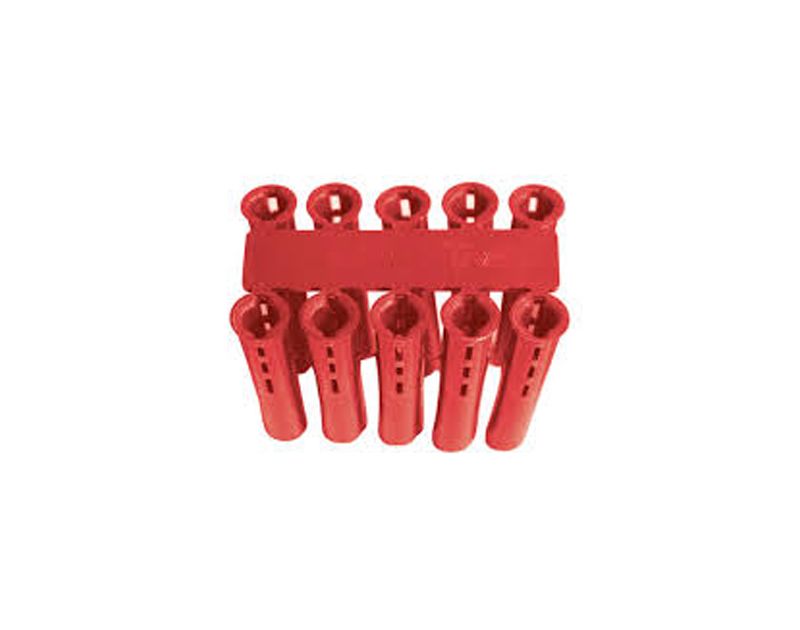 Red Plastic Wall Plug 5mm Box of 100 Red Plastic Wall Plug 5mm Box of 100