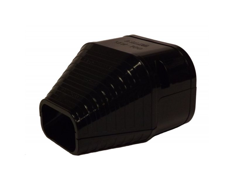100mm Duct End Slimduct Trunking Black 100mm Duct End Slimduct Trunking Black