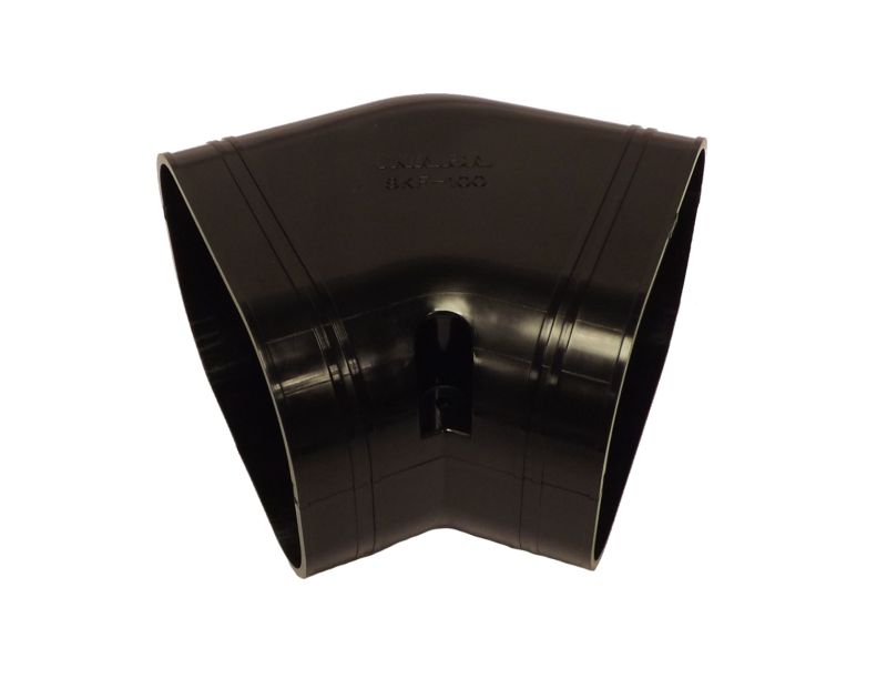 75mm 45 degree Flat Bend Slimduct Trunking Black 75mm 45 degree Flat Bend Slimduct Trunking Black