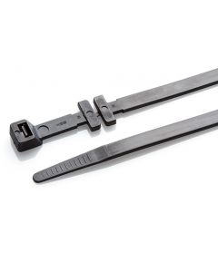 SWA Cable Tray Ties 320 x 7.6mm Black Bag of 100