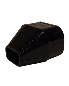 100mm Duct End Slimduct Trunking Black