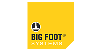Big Foot Big Foot Systems UK logo in yellow and white, featuring the brand name for non-penetrative rooftop pipe supports and HVAC curbs at Airconspares.com, UK