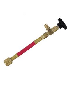 Mastercool 90289 Charging Line with Shut-Off Valve Red 1/4 - 1/4 inch